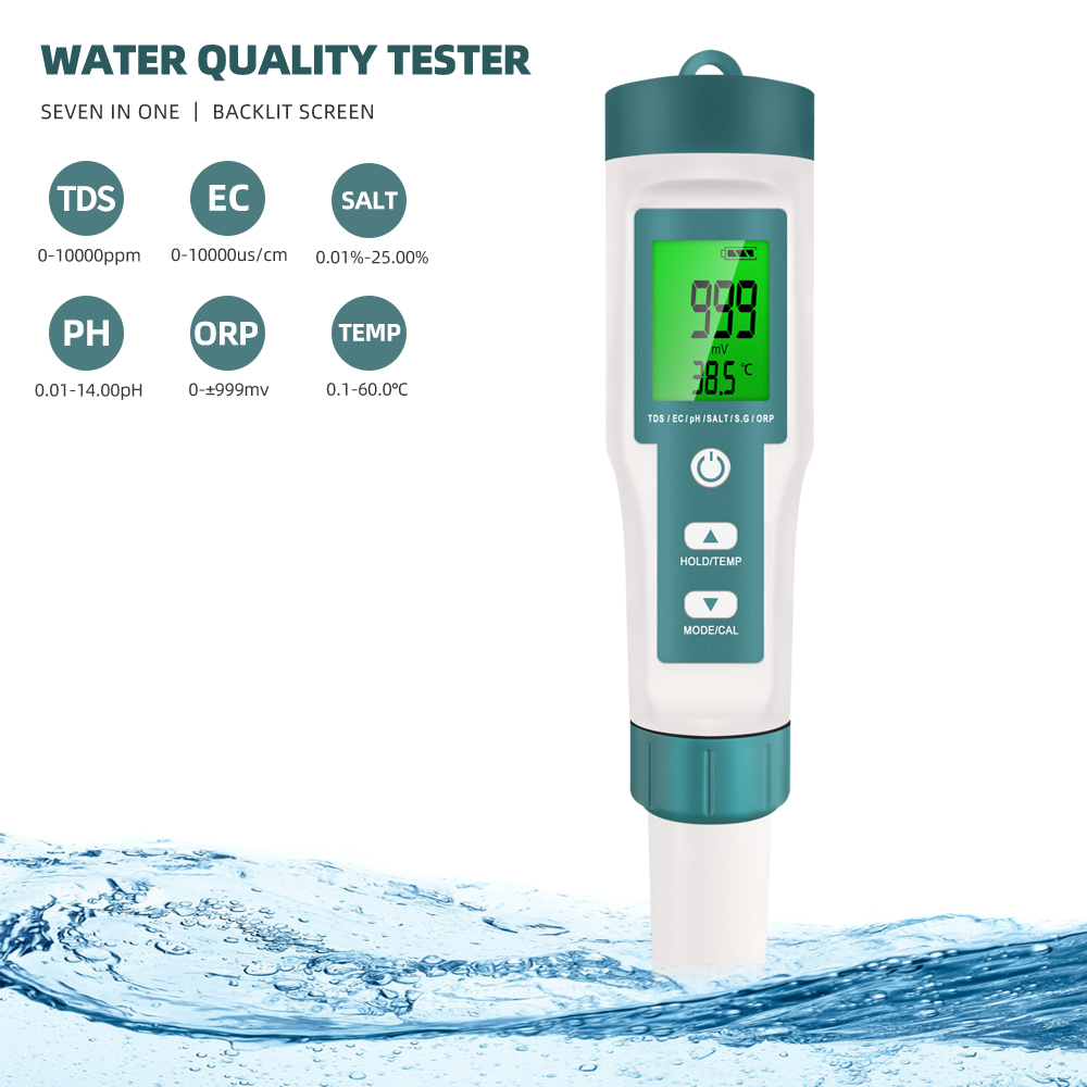 7 in 1 PH TDS EC ORP 塩分 S.G TE - Ec Meter Digital のレビューと価格