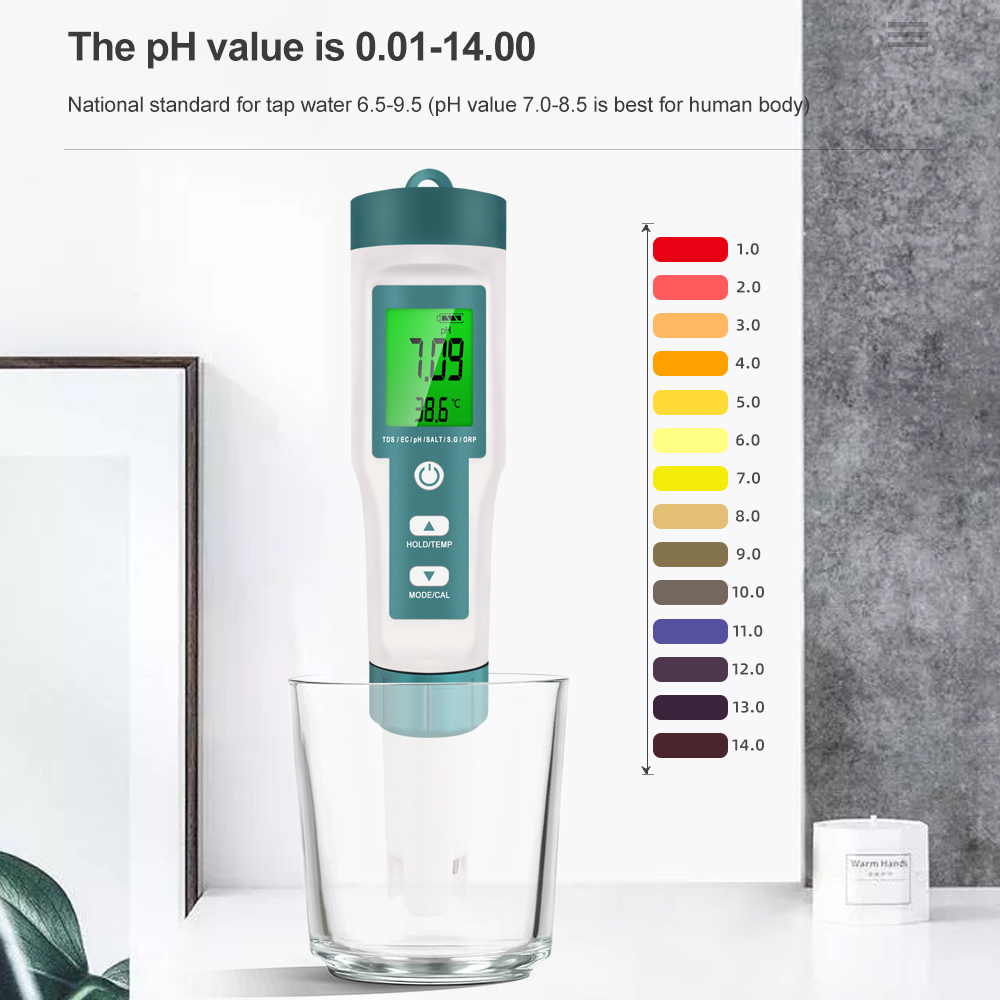 7 in 1 PH TDS EC ORP 塩分 S.G TE - Ec Meter Digital のレビューと価格