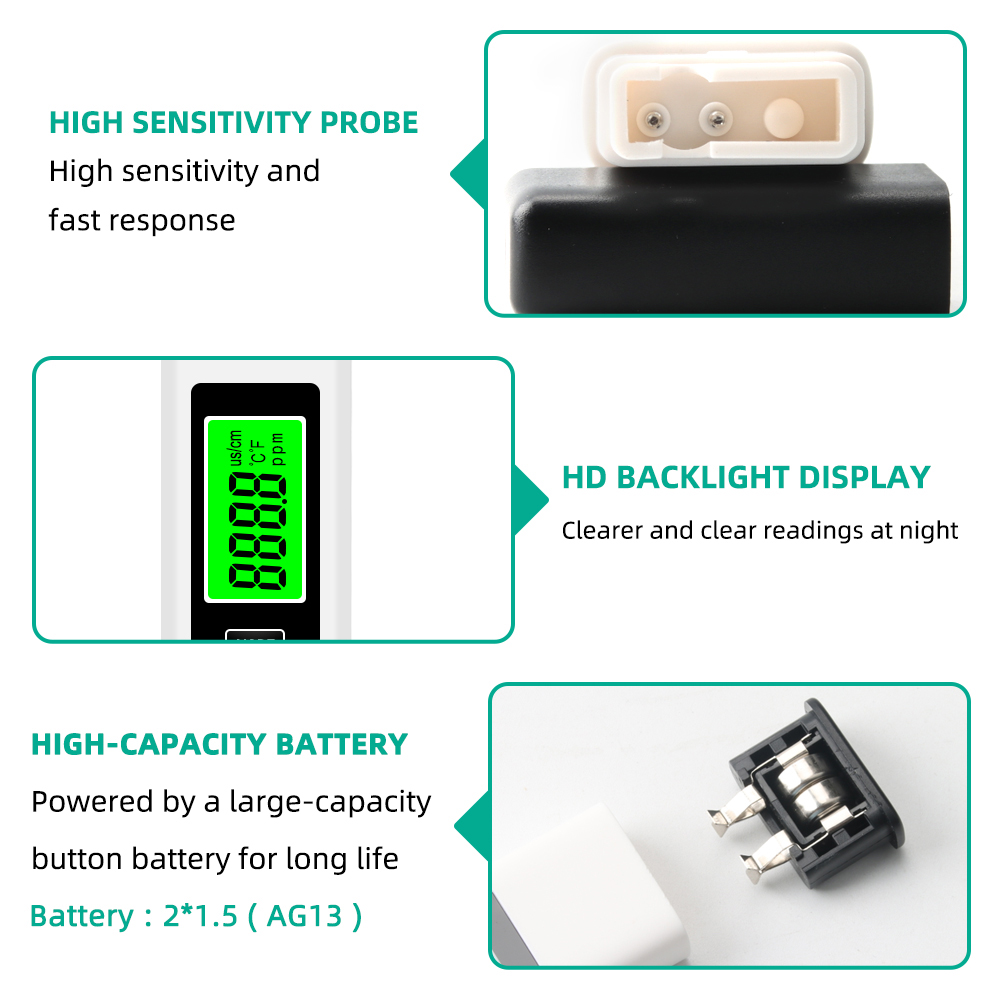 4 in 1デジタル水質テスターECメーター＆温度計0-99 - Ec Meter Digital のレビューと価格