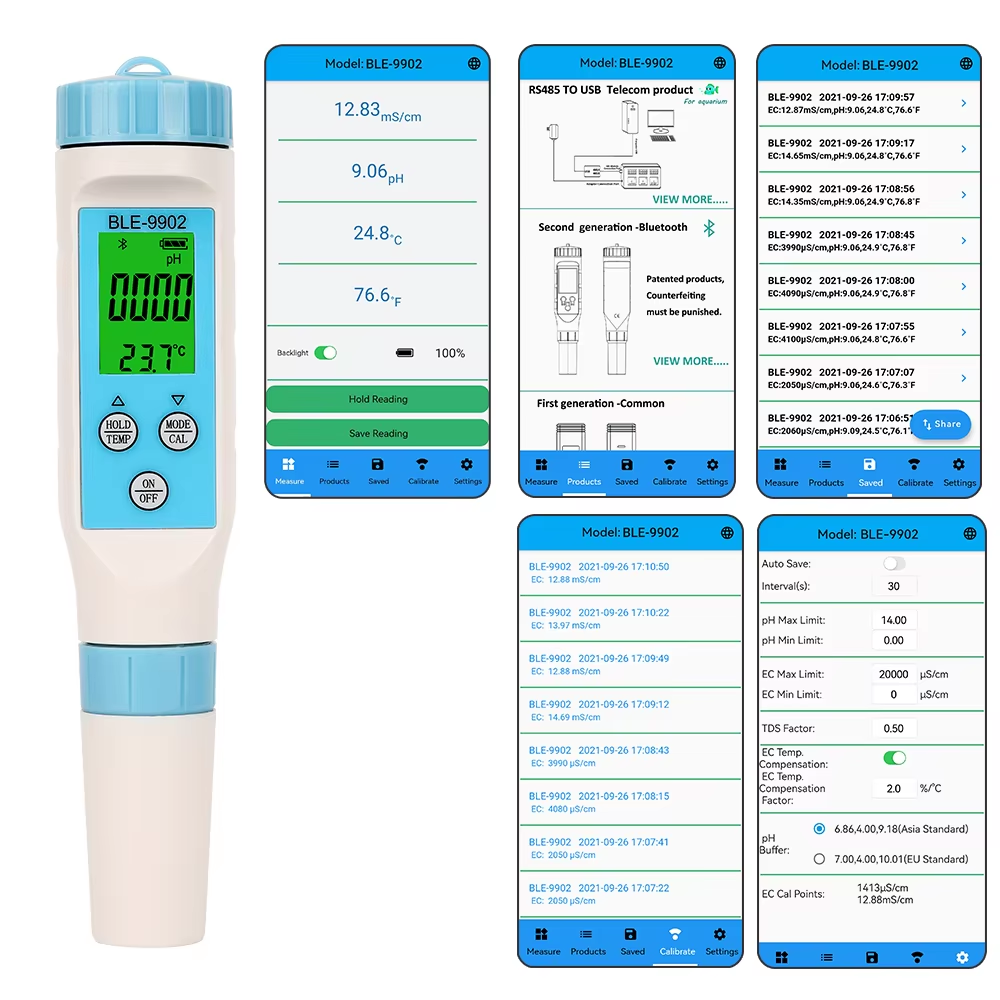 3-in-1 pH/EC/温度水質測定器、水耕栽培水槽用デジ - Ec Meter Digital のレビューと価格