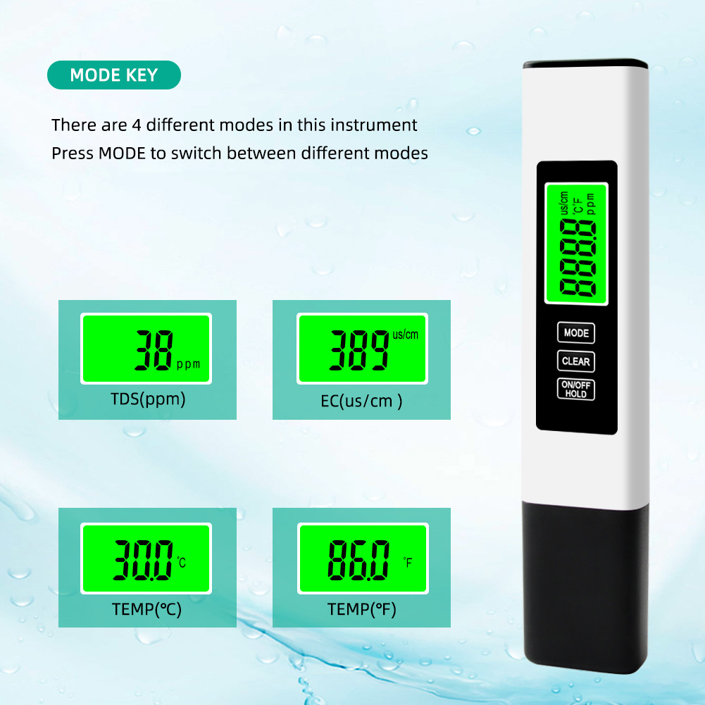 4 in 1 デジタル水質テスター TDSメーター 0-99 - Ec Meter Digital のレビューと価格