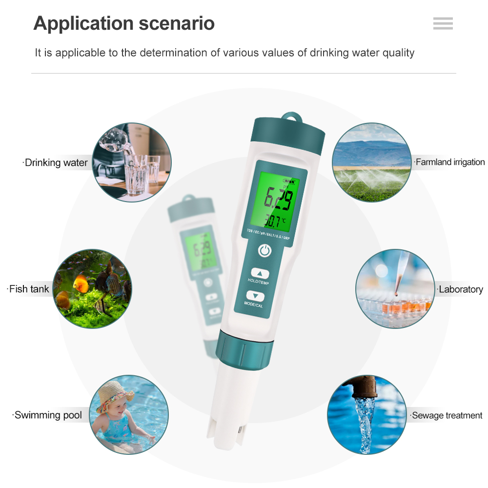 7 In 1 デジタル水質テスター ORP PH TDS E - Ec Meter Digital のレビューと価格